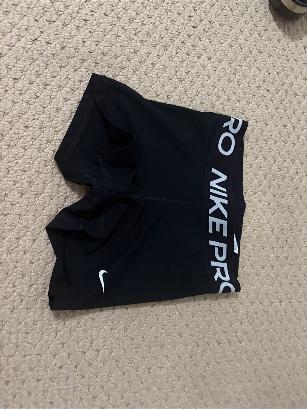 Nike Black Compression Training Shorts with White Logos